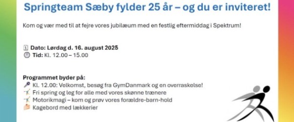 Springteam Sæby fejrer 25 års jubilæum med fest og fællesskab