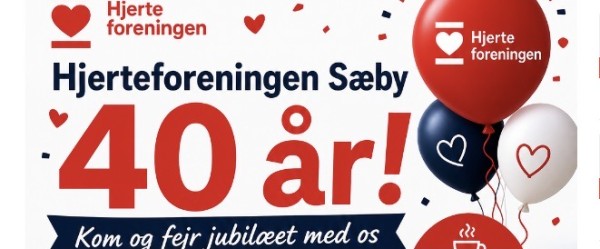 Hjerteforeningen Sæby fejrer 40-års jubilæum på Sæby Torv lørdag