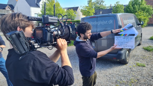 Elever fra FilmMaskinen i praktik ved kendt producer