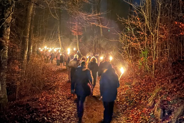 Vær med til at fejre vintersolhverv med fakkeloptog i Gybels Plantage i Sæby