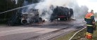 Traktor udbændte på hovedvejen ved Flauenskjold