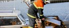 Sæby Redningsstation fik<br> slæbt brændende båd i land