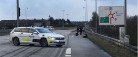 Stenkast fra motorvejsbroen i Sæby