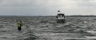 Svensk motorbåd strandet ved Stensnæs