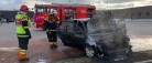 Bilbrand på parkeringsplads i Sæby