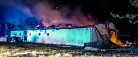 Voldsom brand på Kildevej i Sæby i nat