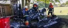 Pølsevogn gik op i flammer
