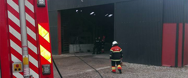 Brand i korntørringsanlæg i Dybvad Brand i korntørringsanlæg i Dybvad