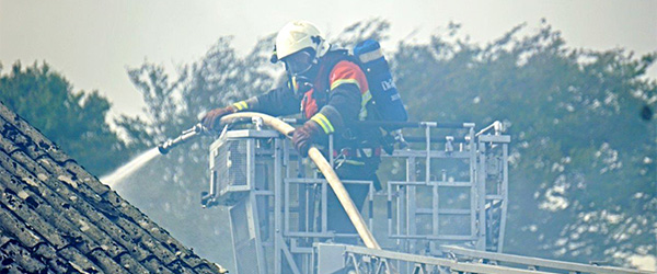 Gårdbrand på Oddenvej ved Karup Gårdbrand på Oddenvej ved Karup