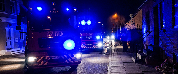 Arkivfoto Ubeboet hus i Hørby brænder