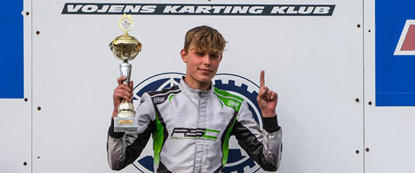 Dansk mester 2021 i Rotax Senior - Milan Rytter.
(Fotograf: Boxengasse) 14-årig Sæbynit er dansk Rotax Senior-mester – i første forsøg