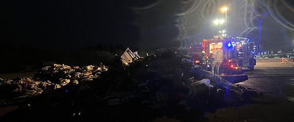Brand i container på genbrugspladsen i Sæby Brand i container på genbrugspladsen i Sæby