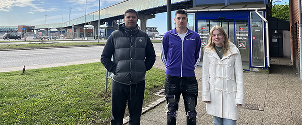 Historietime på havnen for handelsskolens elever
