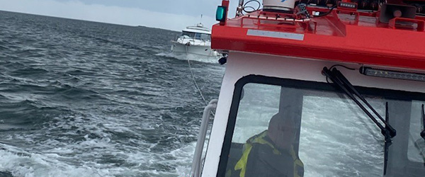Foto: Sæby Redningsstation Assistance fra Sæby Redningsstation til motorbåd med vandindtrængen