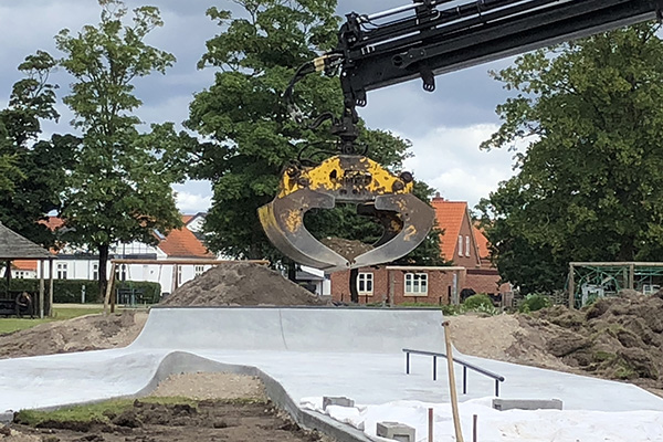 Skatebane begynder for alvor at tage form