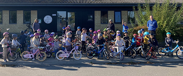 Projekt cykelleg i Idrætsbørnehaven Bispevang afsluttes med cykelsponsorløb